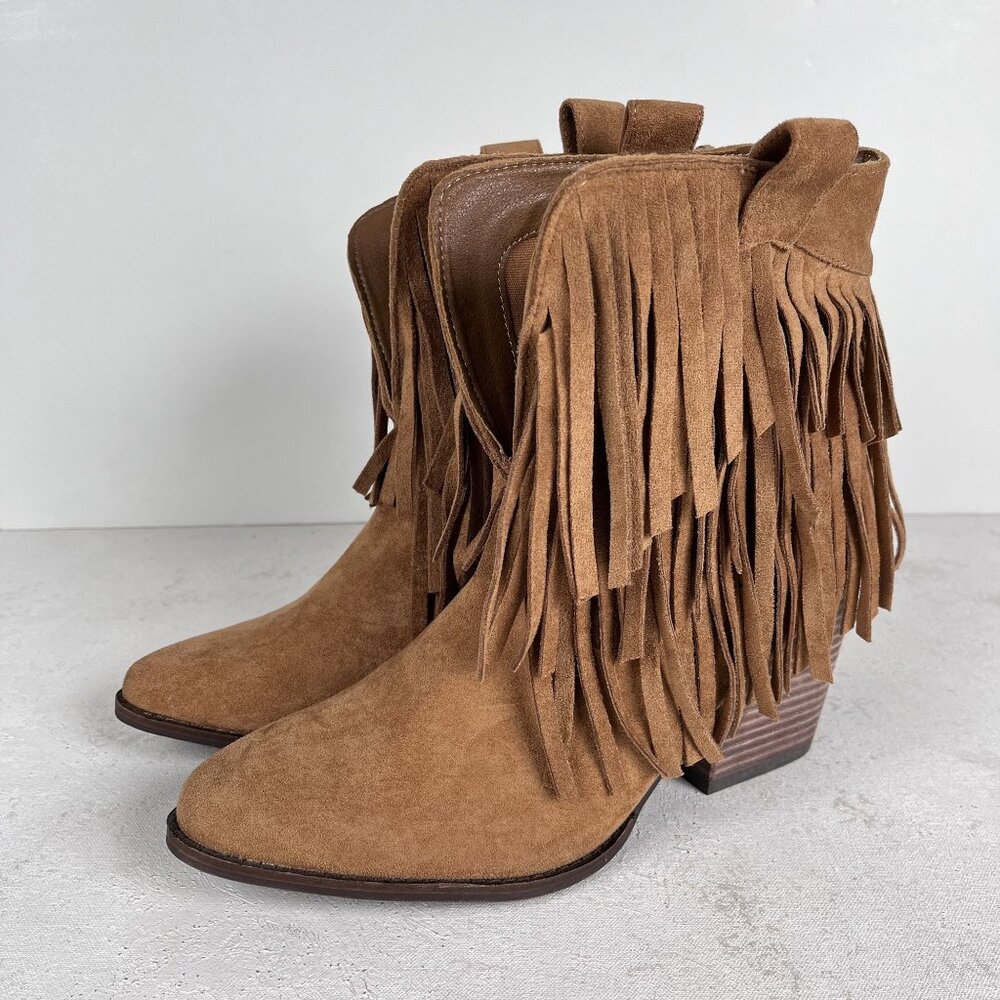 Coconuts by Matisse Boots Womens 10 Logan Western Fringe Booties - Picture 6 of 7